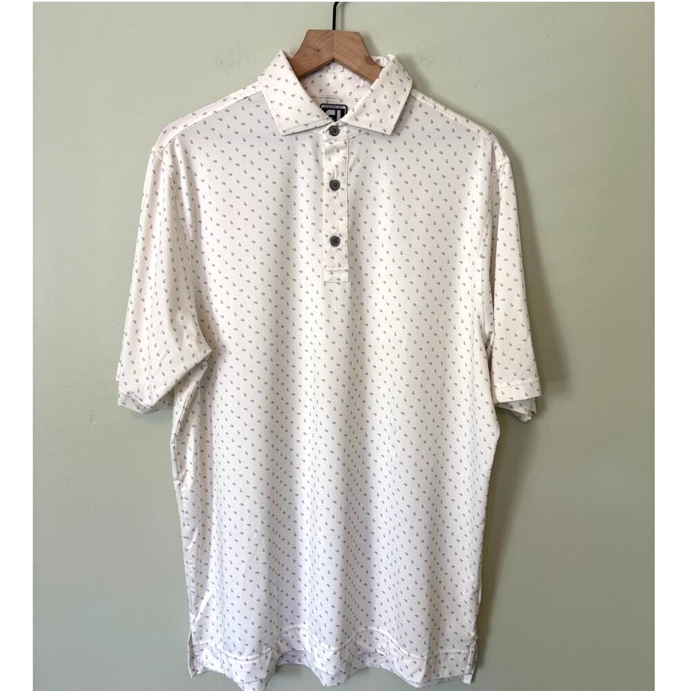 FJ Athletic Fit White Polo Golf Shirt XL